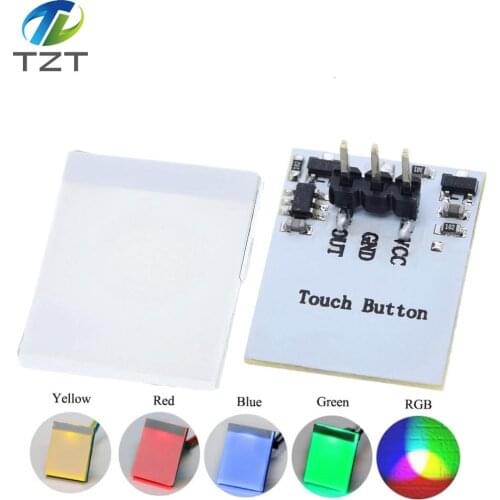 Green Blue Red and Yellow Color RGB Capacitive touch switch button module 2.7 V to 6 V module anti-jamming is strong HTTM series