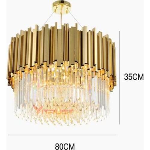 Modern Crystal Chandeliers Nordic LED Hanging Lamps Lamp Living Room Bedroom Hotel Hall Lights Loft Lustre de Cristal Lustres