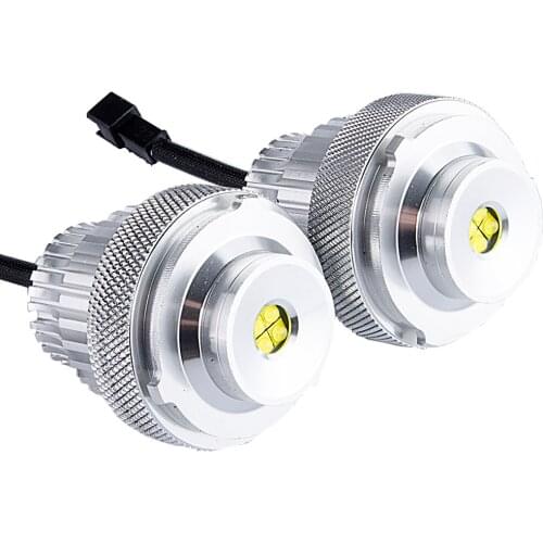 Flytop LED Marker 2*40W 80W Angel Eyes LED Chips White 2 Pieces(1 Set) for E60 E61 LCI Halogen Headlight