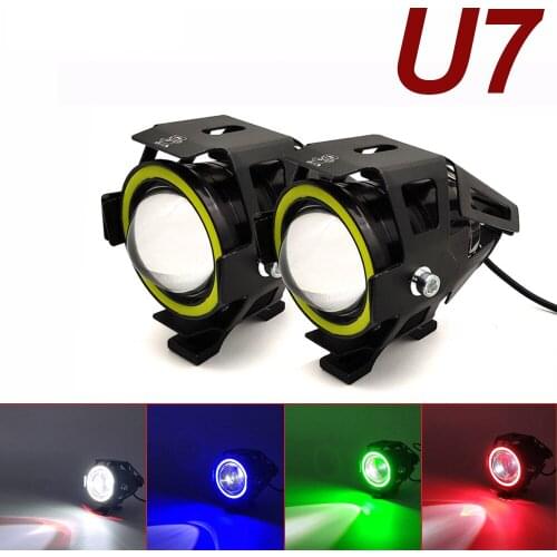 Universal 12V 125W Motorcycle LED Headlight 3000LMW chip U7 Motorbike Driving Spotlight Street Moto Fog DRL Spot Head Light Lamp