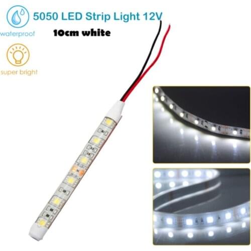 Waterproof 12V LED Car Caravan Strip Light 5050 RGB Blue Red Green Warm White Diode Tape LED Lamp Home Holiday Decoration 30cm