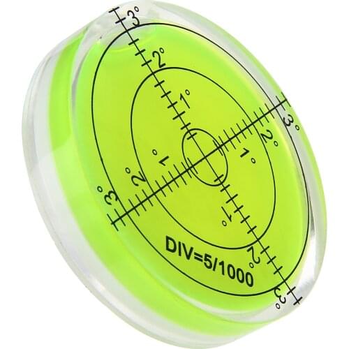 1Pc Round Spirit Level Mini Small Bubble Spirit Level Measuring Tool Portable For Surface Level Measurement 60x12mm