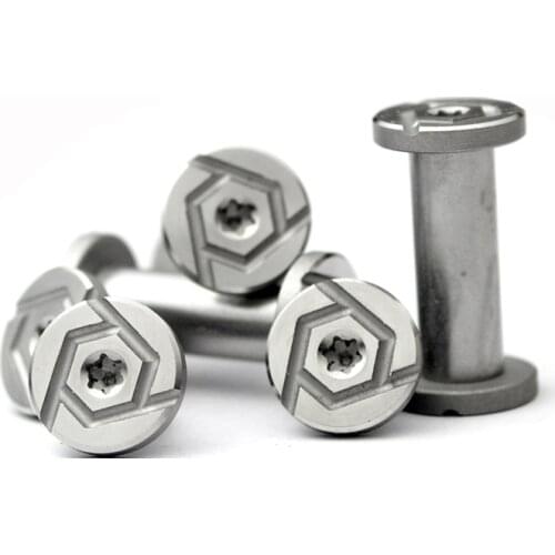 10pcs Knife screw Nuts Temple pattern inner T6 Handmade Knife Produce Handle rivet screw 5MM 6MM diameter steel screw