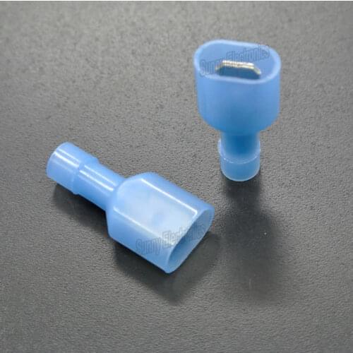 14-16 AWG FULLY INSULATED 1/4" MALE SPADE CRIMP CONNECTOR TERMINAL (QTY1000) NEW