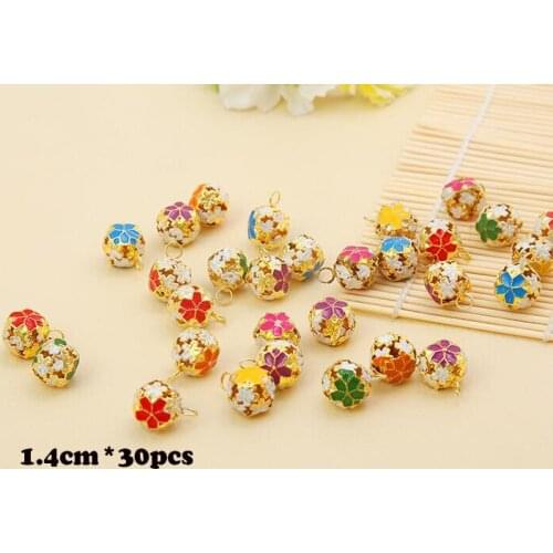 30pcs Christmas Bells Loose Beads Small Jingle Bells Christmas Decoration Gift Scrapbook or Christmas Decoration Craft