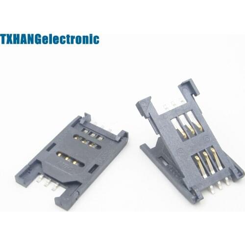 5Pcs Clamshell SIM Card Socket SIM900 GSM /GPRS Wireless Module diy electronics