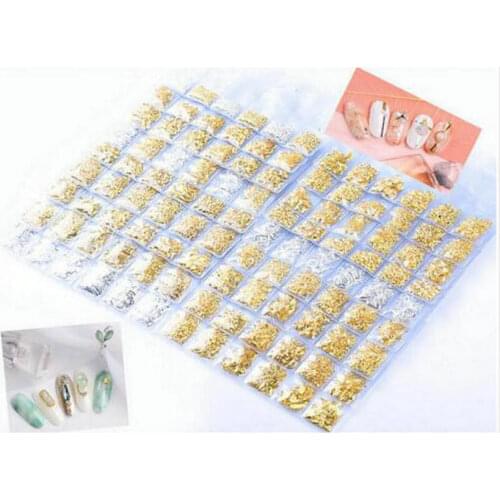 6Grid Mix 3D Rivet Stuff Nail Art Jewelry Findings Pendant Accessories DIY Charms Handmade Metal Shell Moon Star Rivets Studs