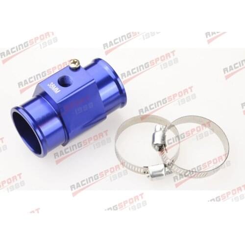 32MM 1/8" NPT Water Temperature Sensor Adapter Gauge Radiator Adapter And Clamps