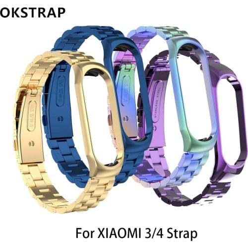 For Xiaomi Band 4 3 Metal Strap Bracelet Stainless Steel Wristbands Replacement Accessories Watchband