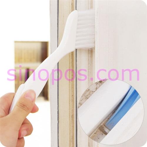 Household Plastic multi-purpose folding cleaning brush for kitchen, door/ window/ bathroom groove aperture decontamination brush