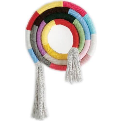 Baby Nursery Decor Rainbow Cotton Hand-woven Hanging Ornaments Color Wall Decoration Hanging Gifts Kids Infant Room Photo Props