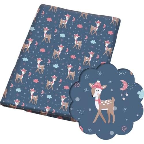 Diy 50*140CM flower pattern Polyester cotton Fabric Patchwor Printed for Tissue Kids Home Textile for Sewing Doll Dress Curtain