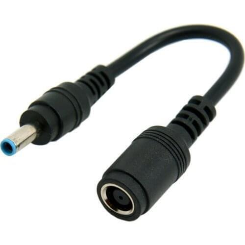 Jimier DC 7.4*5.0mm Ultra slim DC Jack to HP Dell 4.5*3.0mm Plug Cable 20cm for Laptop