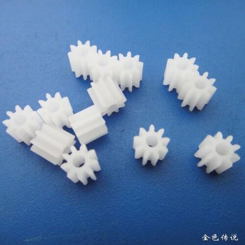 JMT 10pieces 1009A 9-Tooth 1.9-Hole M0.5 Motor Gears Robot Model Accessory Four-Wheel Drive Plastic Gears F19165