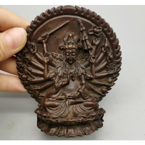 Chinese Tibet Buddha Bronze Statue Old Copper Thousand-Hand Bodhisattva Statue Collection Ornaments Statues for Decoration