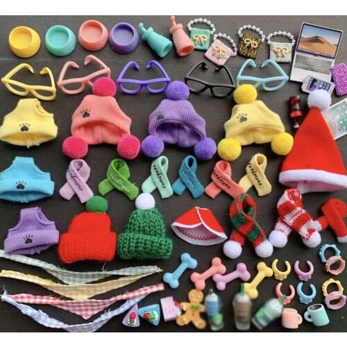 Pets Accessories lot (Random 12 PCS) Laptop Hat Glasses Clothes Collar and Drink Fit Pet Cat and Dog Collie Shorthair Cat Puppy