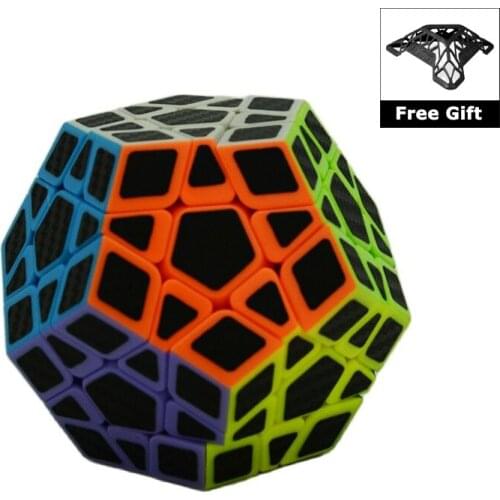 LEFUN Carbon Fiber Megaminx Magic Cube Speed Puzzle Cube Competition Cube Educational Toys
