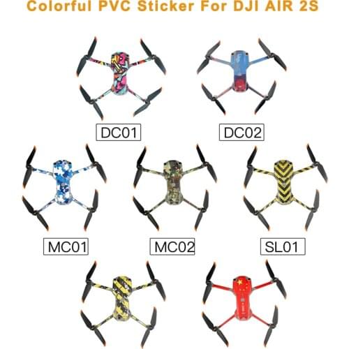 Sticker Skin For DJI Air 2S Drone Body/Battery/Drone Arm/Remote Control PVC Protective Stickers Drone Accessories