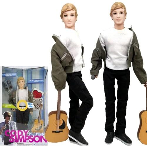 Original doll + Clothes set + Guitar / Cody Simpson Model 11 joint moveable Ken doll / boy doll toys