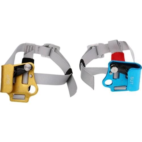 Outdoor 150KG Left with Right Foot Ascender Riser Rock Climbing Caving Arborist Boot Mounted Device Camping for 8-13mm Rope