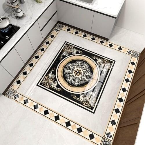 Parquet stickers European style PVC tile stickers Corridor porch tile renovation stickers floor stickers