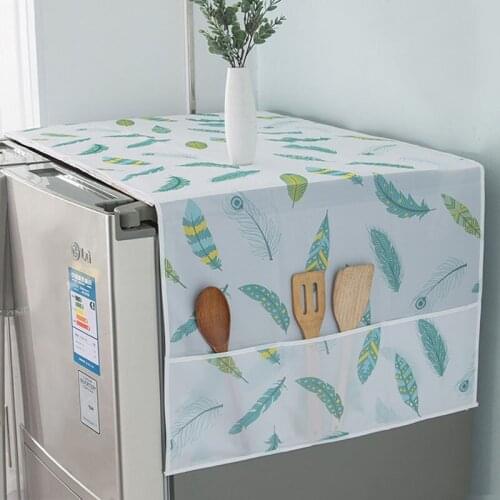 Simple Refrigerator Dust Cover Storage Bag Household Refrigerator Cover Hanging Bags Fridge Cover Room Organizer Home Supplies