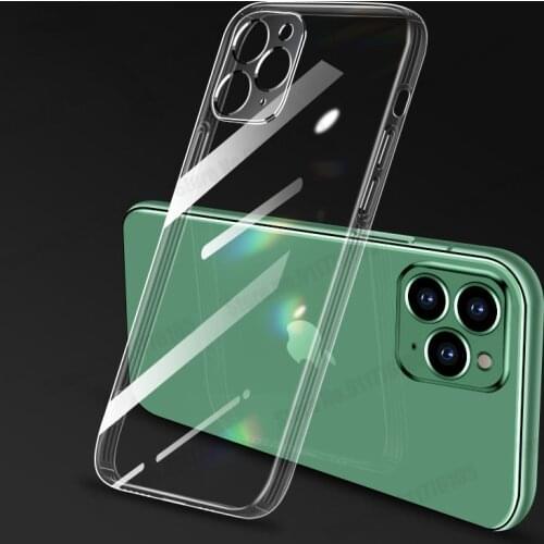 HD Transparent Armor Shockproof Silicone Phone Case for iPhone 12 Mini 11 12 Pro Max XR XS Max 7 8 Plus 6S Clear Soft Full Cover