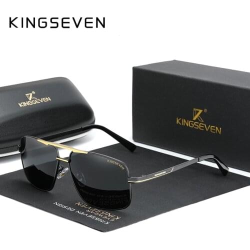 KINGSEVEN NEW Fashion Mens Glasses Polarized Fishing Driving Sunglasses Brand Men Women Stainless steel Material Gafas De Sol