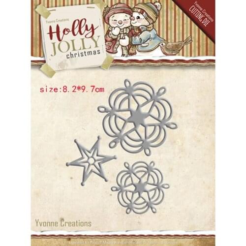 CH 2020 New Arrival snowflake-and-star 3D Gift Stitched DIY Scrapbooking Stamps Craft Embossing Die Cut Making Stencil Template