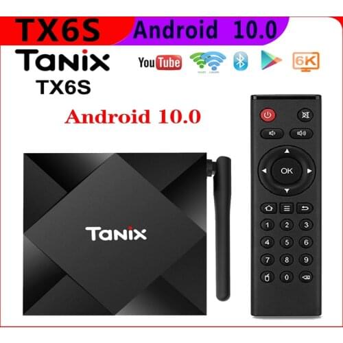 Tanix TX6S Allwinner Android Smart Mini TV Box 4K 8K Media Player H616 4GB 64GB HDR Youtube Google 2.4G 5G Dual WIFI