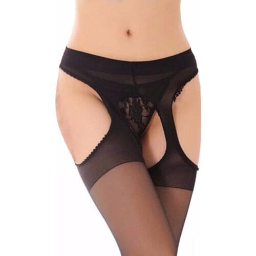 Women Hollow Out Pantyhose Open Crotch Tights Sexy Crotchless Collant Femme Collants Ouvert Hosiery Temptation Strumpfhose