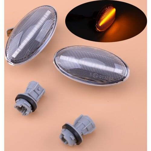 1Pair Car Clear Lens Side Marker Repeater Lights 71742475 Fit For Suzuki APV Agila Jimny Grand Vitara Fiat Swift SX4 71750075