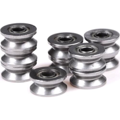 10Pcs Brand New 4x13x6mm V624ZZ V Groove Roller Wheel Small Ball Bearings Pulley Wheels Bearing Wire Track Guide