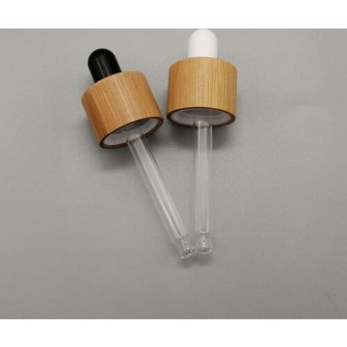 18mm cosmetic glass bottle dropper cap ecofriendly wooden bamboo cover pipetting lid essential oil bottles top 18/415