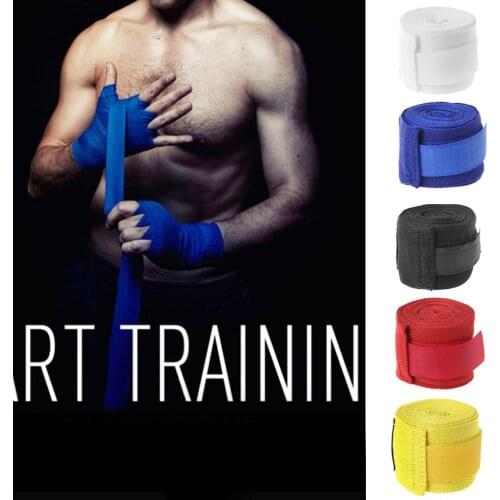 2.5m Cotton Bandage Boxing Equipment Wrist Bandage Hand Wrap Combat Protect Boxing Kickboxing Muay Thai Handwraps Training Glove