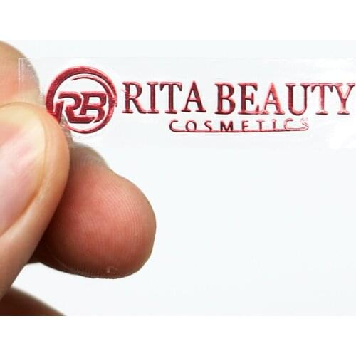 3D Metal Stickers Logo Transfer Metal Shiny Stickers Personalise Cusmetic Labels