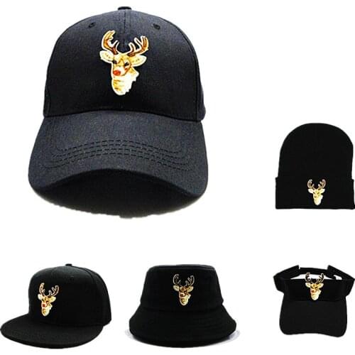 LDSLYJR Deer animals embroidery cotton Baseball Cap hip-hop cap Adjustable Snapback Hats for men and women 245