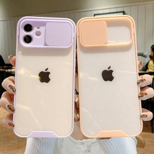 Gimfun Candy Color Clear Phone Case for iPhone 11 12 Mini Pro Max XS Max X XR 7 8 Plus Shockproof Simple Soft Tpu Back Cover