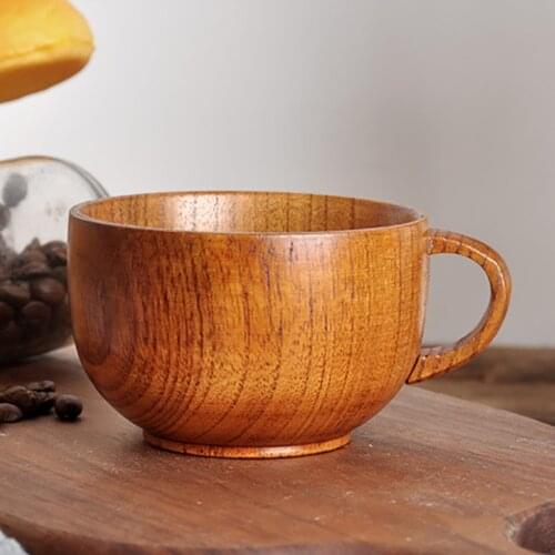 Wooden Cup Wood Coffee Tea Beer Juice Milk Water Mug Primitive Handmadeleisure Durable Practical Convenience Home