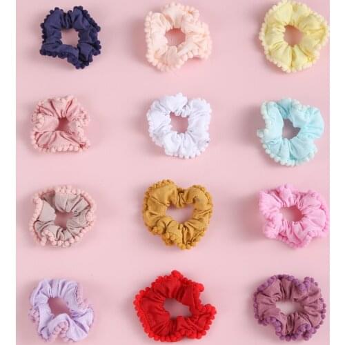 Women Nylon Scrunchie Elastic Handmade Multicolor Baby Hair Band Ponytail Holder Headband Hair Accessories