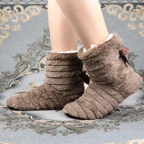 House Slippers for Women Furry Butterfly-knot Soft Indoor Slippers with Faux Fur Comfy Home Shoes Girls Slippers Women 2021