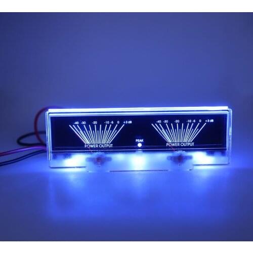 TCAM Power Amplifier Panel Dual Analog VU Meter Audio Level dB Meter with Back Light