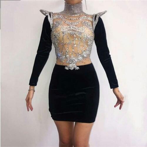 F36 Ballroom pole dancer satge costumes party dressdj outfit singer bodysuit disco bar performance models wears clothe club mode