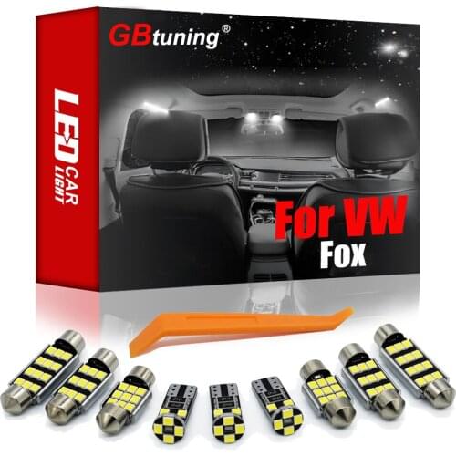 GBtuning Canbus LED Interior Light Kit 8PCS For Volkswagen VW Fox 2004-2014 Car Map Ceiling Dome Bulb Indoor Lamp Accessories