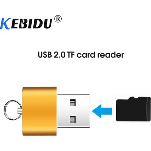 Kebidu USB 2.0 TF Card Reader Micro SD TF T-Flash Memory Card Adapter Lightweight Portable High Speed Card Reader Interface