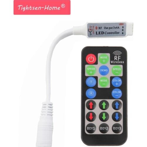 19keys Mini Led RGB Controller DC12-24V RF Remote Control Wireless Controller with DIY For 5050 12A rgb Led Strip Tape Lighting
