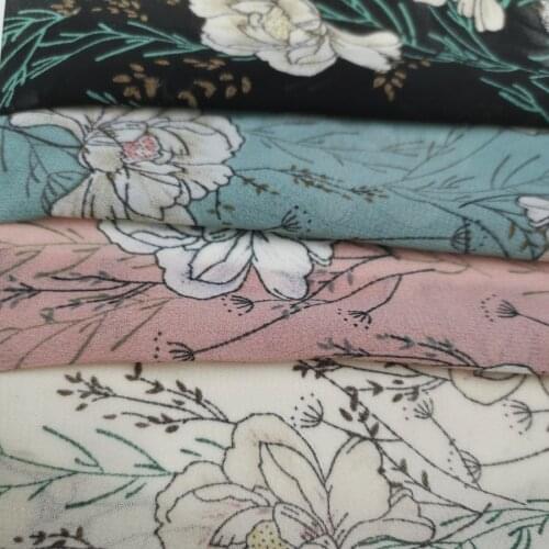 Soft Chiffon Dress Fabric Flower Skirt Cosplay Scarf Material Dropping Breathable Scarf Blouse DIY craft Fabric