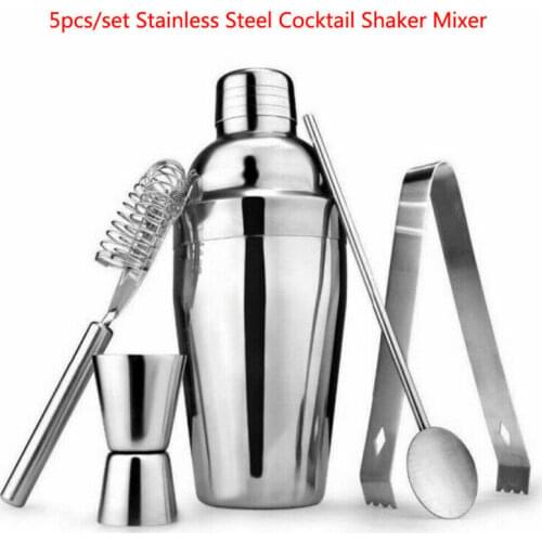 Stainless Steel Cocktail Shaker Mixer Drink Bartender Martini Tools Bar Set Kit