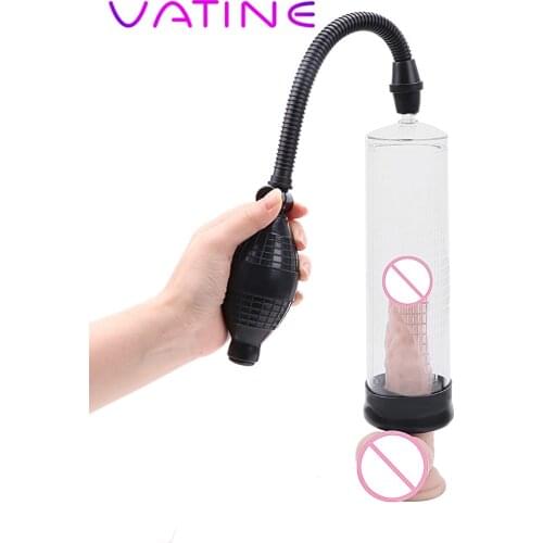 VATINE Penis Pump Penis Enlargement Vacuum Pump Penis Extender Enlarge Extension Sex Toys For Men Climax Adult Products