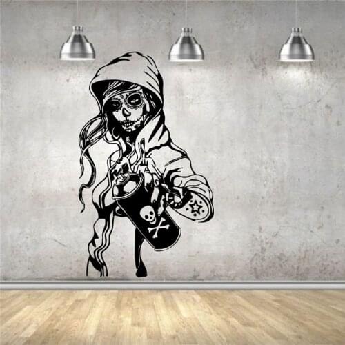 Wall Sticker Mural Decal Vinyl Decor Candy Sugar Skull Graffiti Girl Cartoon living Art Decor Wall Decals Wall Sticker 2315